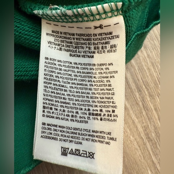 Vans Anaheim Floral Rose Embroidery Crewneck Sweatshirt Green Medium - Picture 7 of 7